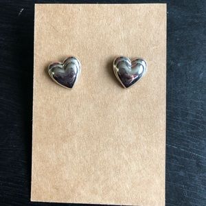 Silver heart earrings